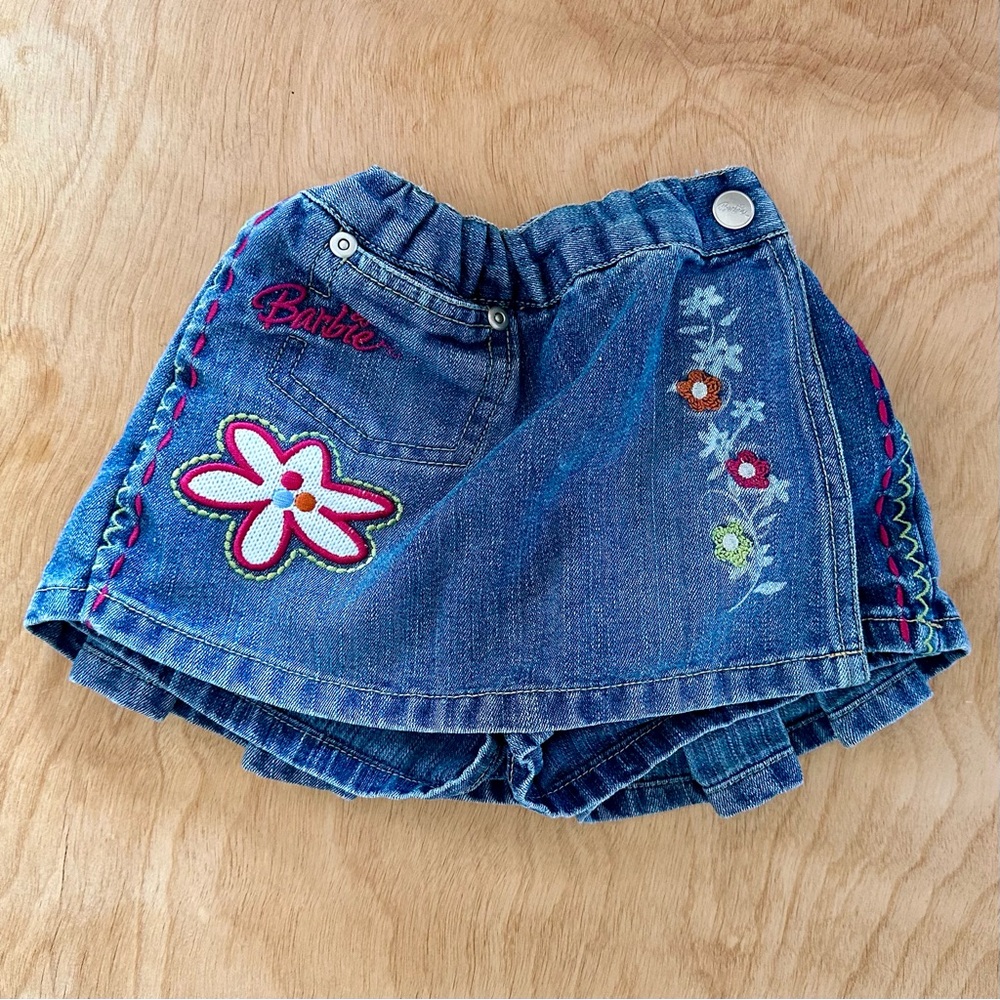 Barbie Toddler Jean Skirt Short Skort Size 3T